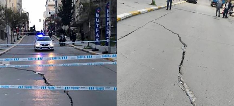 Esenyurt'ta sokak ve caddede çatlaklar oluştu...