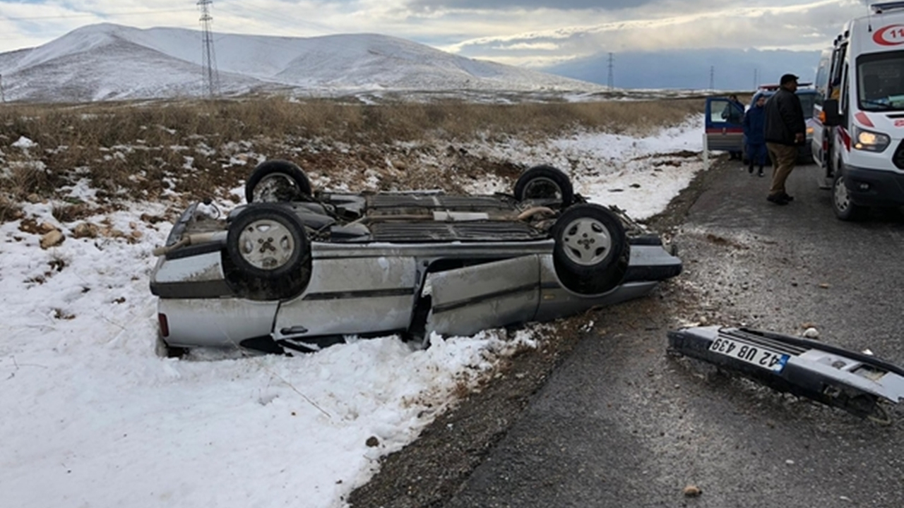 Konya'da trafik kazası: 2 yaralı