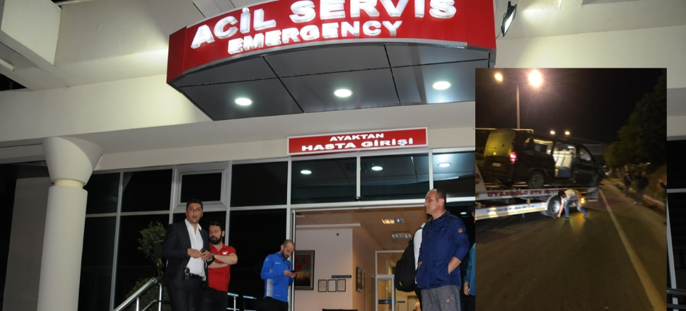 Alanyasporlu futbolcuları taşıyan minibüs kaza yaptı!