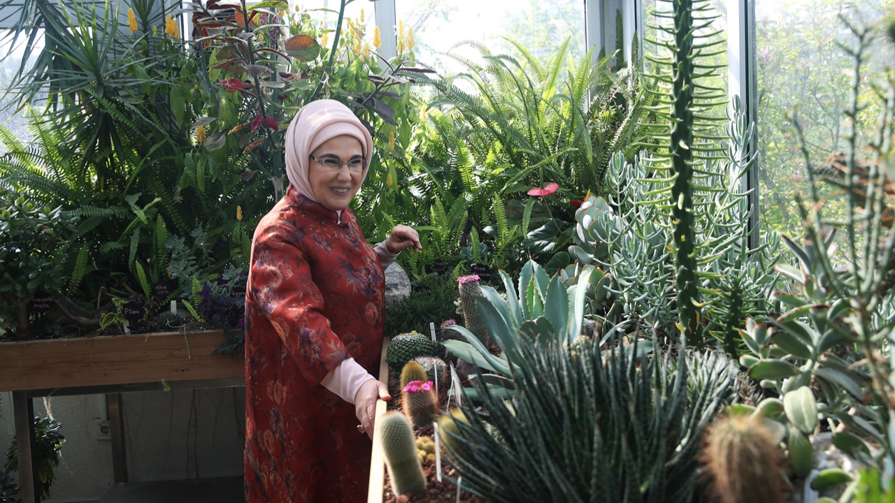 Emine Erdoğan'dan botanik bahçesi ziyareti...