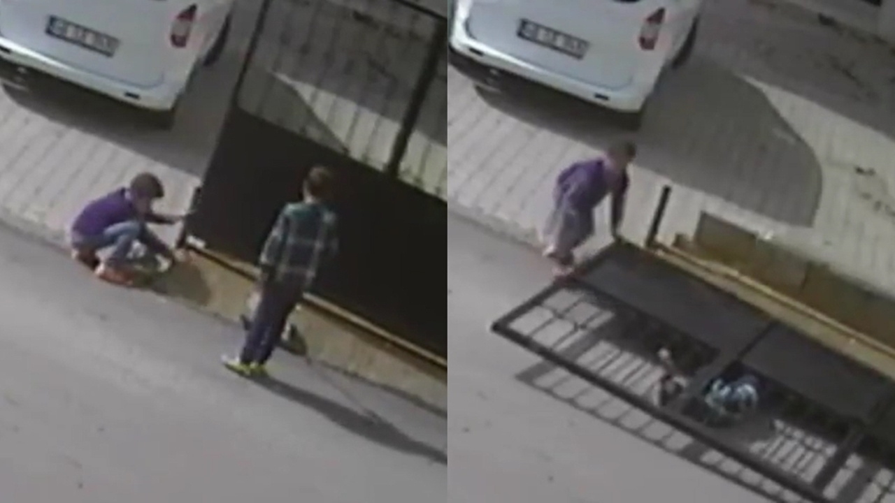Bahçe kapısı çocuğun üzerine düştü...