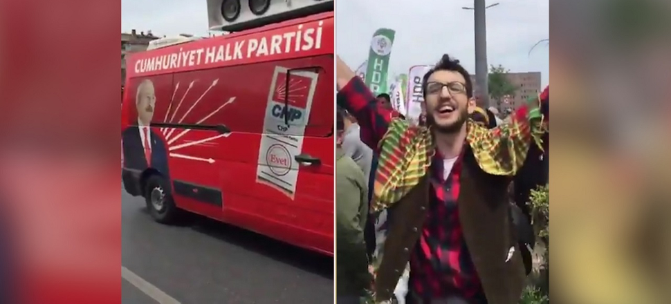 Bir yanda 'T.C.' şovu, öte yanda Demirtaş şarkısı!