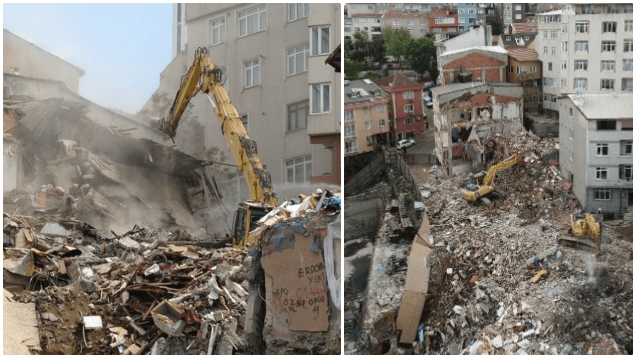 Kağıthane'de hasarlı 24 binanın yıkımı başladı!