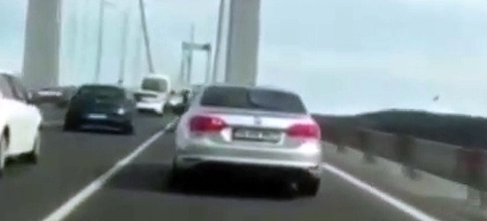 Köprüde makas atan sürücü yakalandı!
