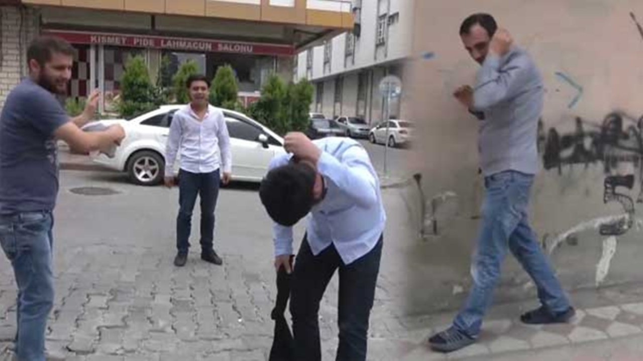 Bu sokaktan geçenler kaçacak yer aradılar!