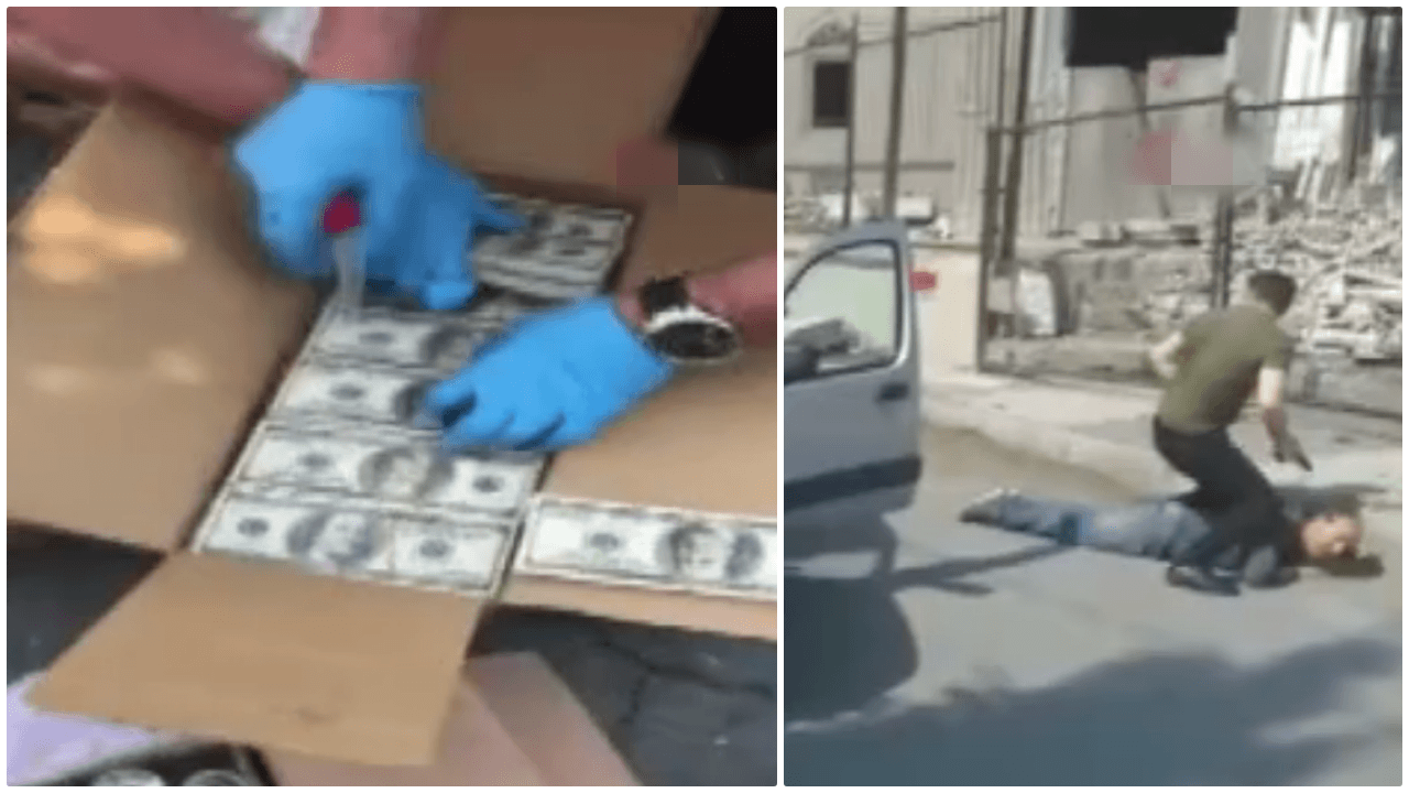 Otomobilin bagajından balya balya dolar çıktı!