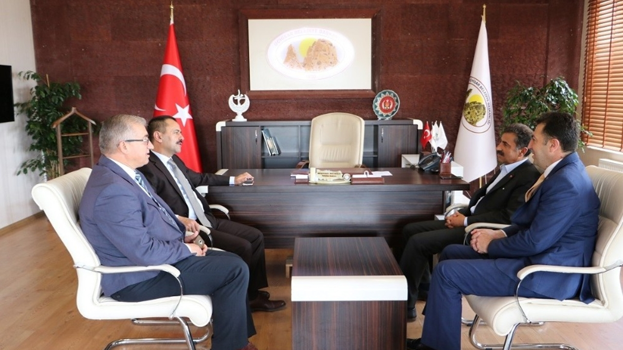 Nevşehir'de Vali İlhami Aktaş Başkan Osman Süslü’yü ziyaret etti