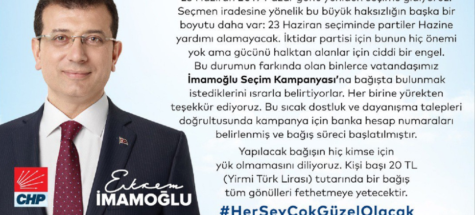 CHP, Ekrem İmamoğlu için para toplamaya başladı!