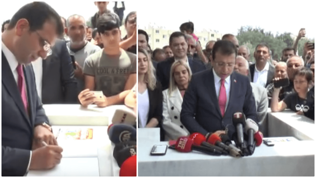 Ekrem İmamoğlu'ndan KKTC'de imza skandalı!