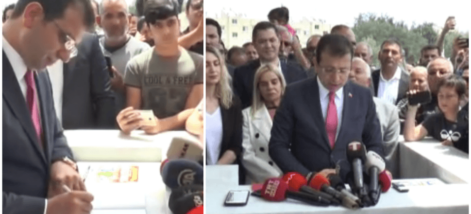 Ekrem İmamoğlu'ndan KKTC'de imza skandalı!