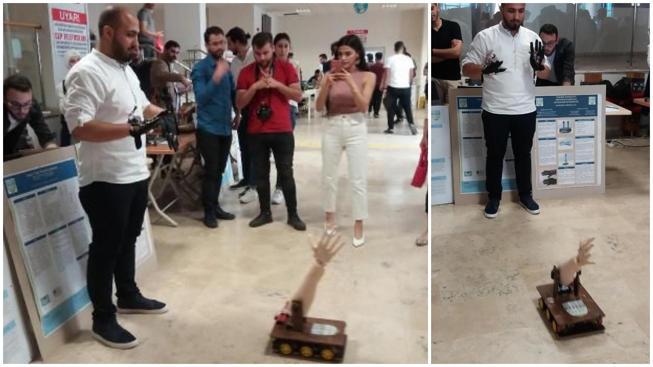 Türkiye'de okuyan Suriyeliler 'robotik yürüyen el' yaptı