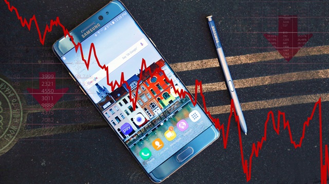 Note 7 çarptı, Samsung dibi gördü