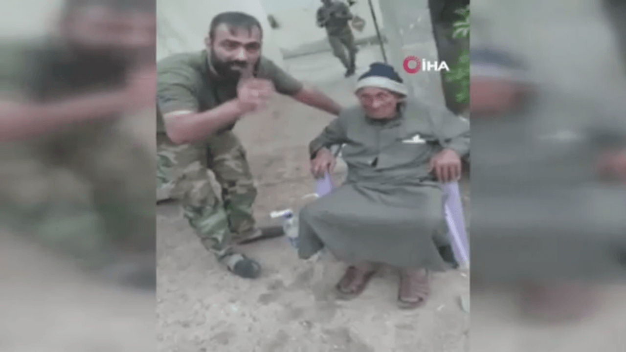 ÖSO yaşlı sivile işkence yapan Esad askerini yakaladı!