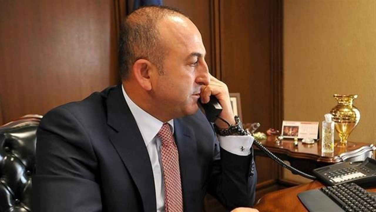 Ankara'da Bakan Mevlüt Çavuşoğlu'ndan taziye telefonu