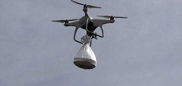 Emniyet Müdürü dağdaki koruculara drone ile tatlı gönderdi