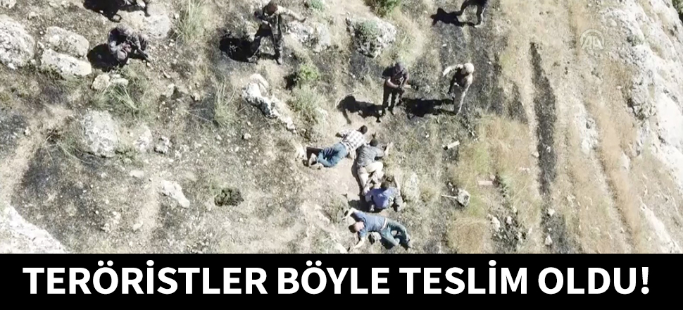 Batman'da teröristlerin teslim olma anı kamerada!