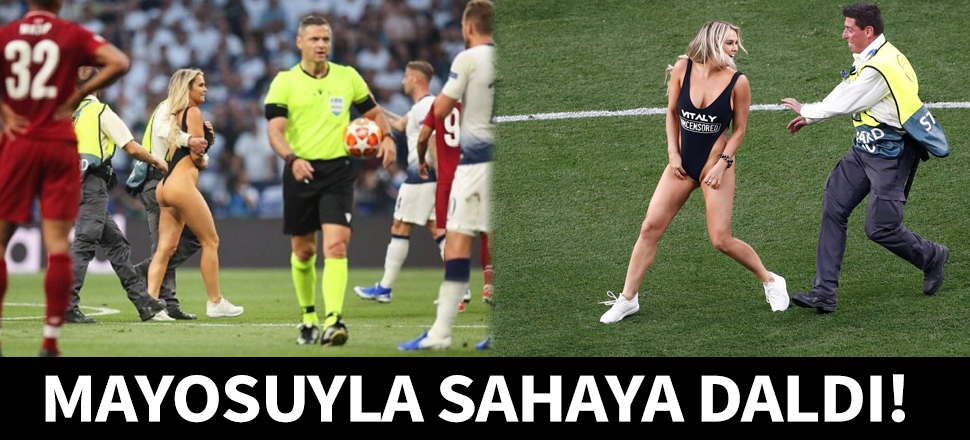 Mayosuyla sahaya daldı!