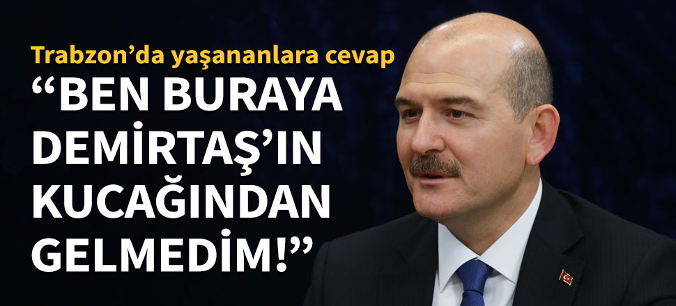 Soylu: Buraya Demirtaş'ın kucağından gelmedim!