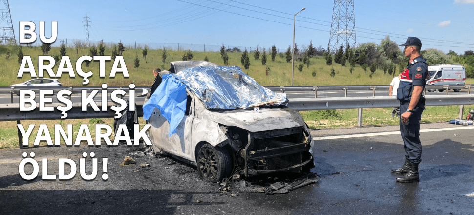 Tekirdağ'da tır ve otomobil çarpıştı! 5 kişi yanarak öldü...