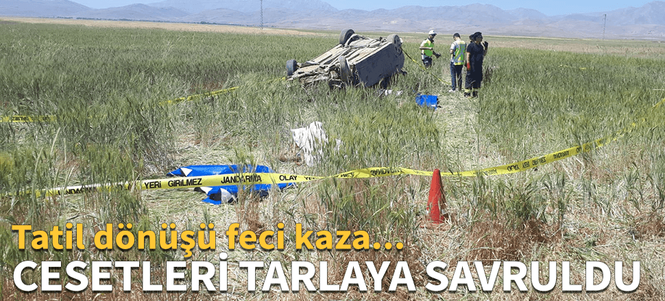 Tatilden dönüyorlardı! Cesetleri tarlaya savruldu