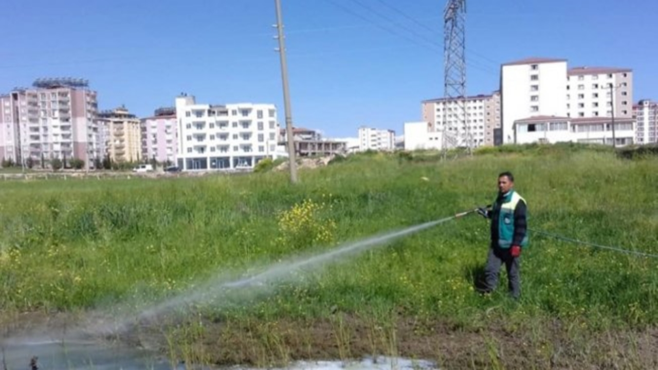 Adıyaman'da köylerde ilaçlama devam ediyor