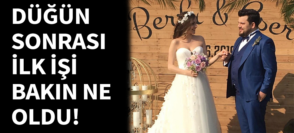Düğün sonrası ilk işi o oldu!