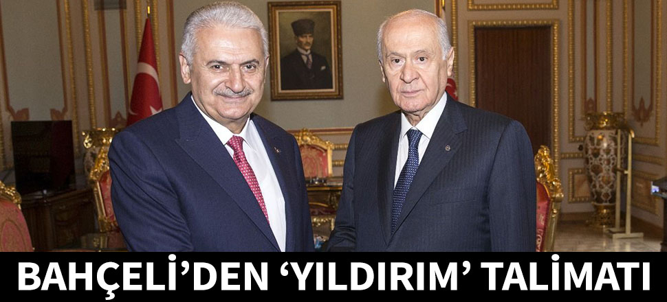 Devlet Bahçeli'den 'Binali Yıldırım' talimatı!