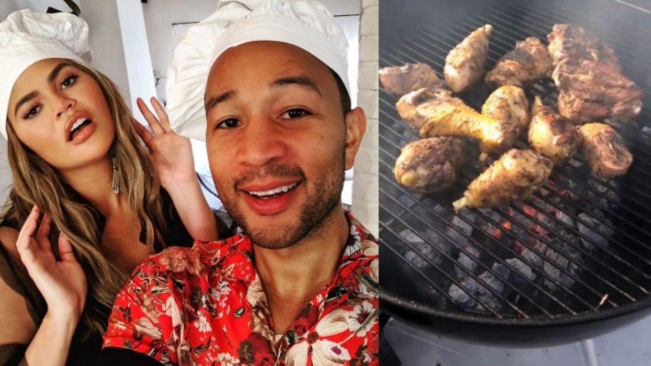 Chrissy Teigen ve John Legend'ın mangal keyfi!