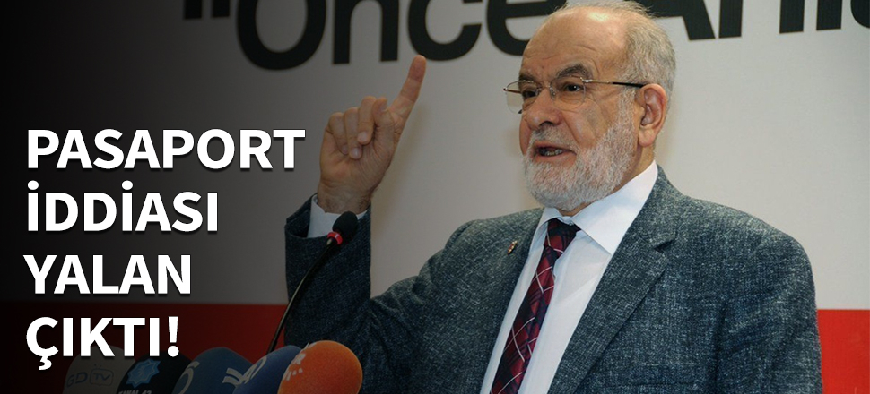 Karamollaoğlu'nun pasaport iddiasına yanıt!