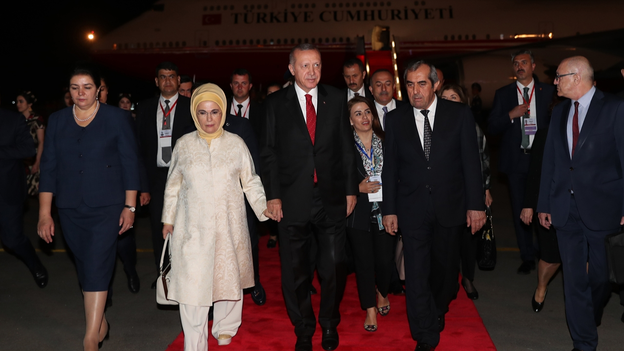 Cumhurbaşkanı Erdoğan Tacikistan'da...