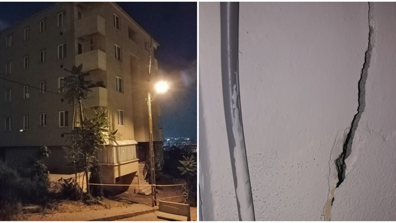 Sel kolonları çatlattı, bina boşaltıldı...