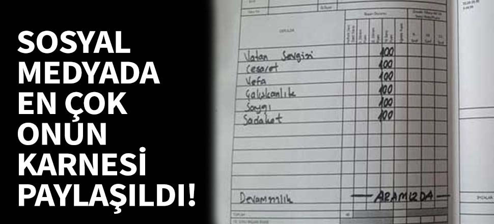 Eren Bülbül'ün karnesi paylaşım rekoru kırdı!