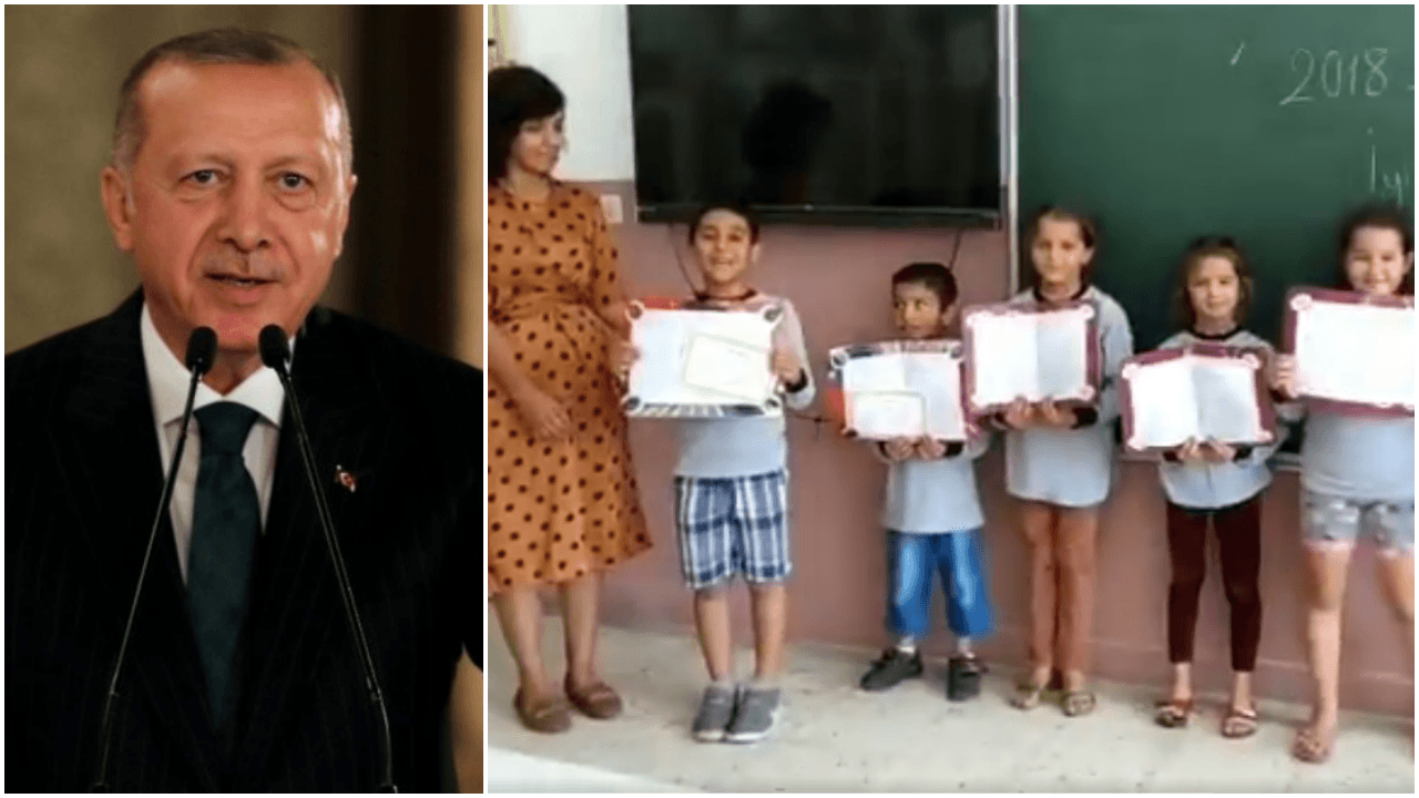 Karne sevinçlerini Erdoğan'la paylaştılar!