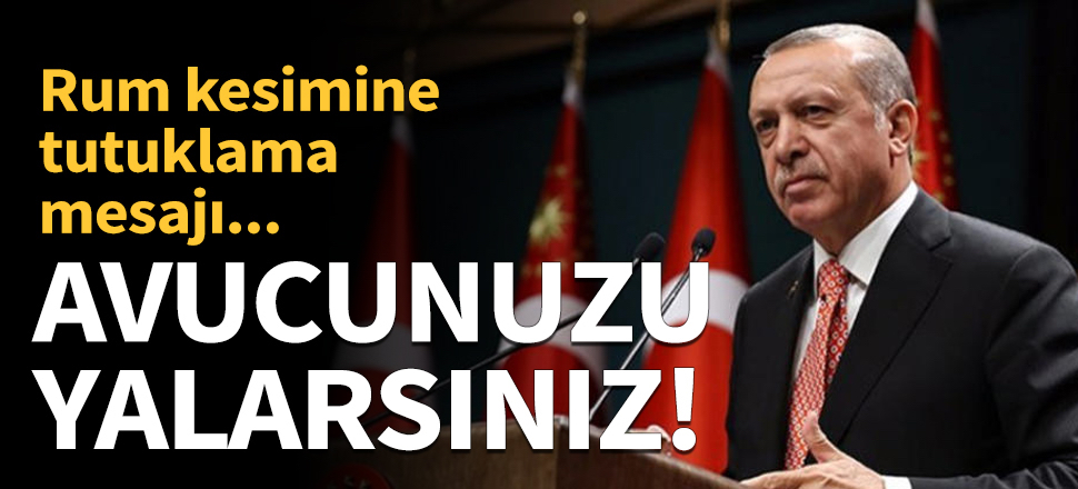 Erdoğan: Tutuklayacaklarmış, avucunuzu yalarsınız!