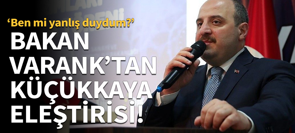 Bakan Varank'tan Küçükkaya tepkisi!
