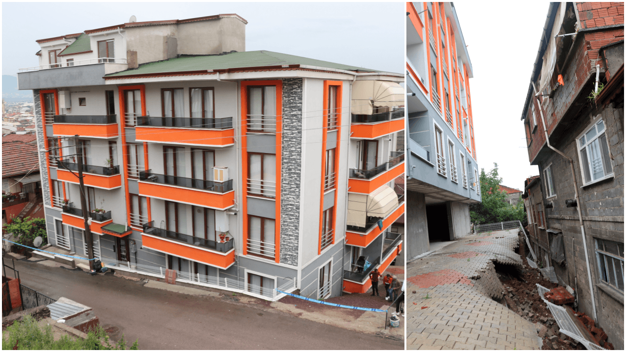 Kocaeli'nde duvar çöktü, 23 hase boşaltıldı!