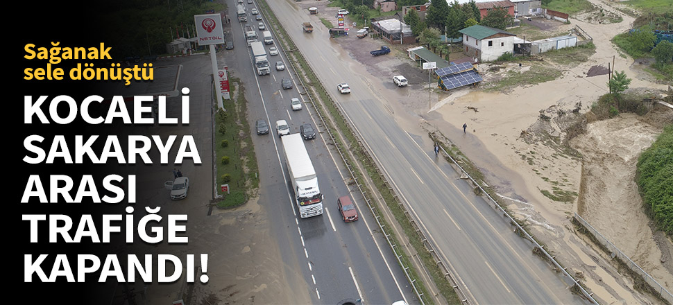 Kocaeli-Sakarya arası trafiğe kapandı!