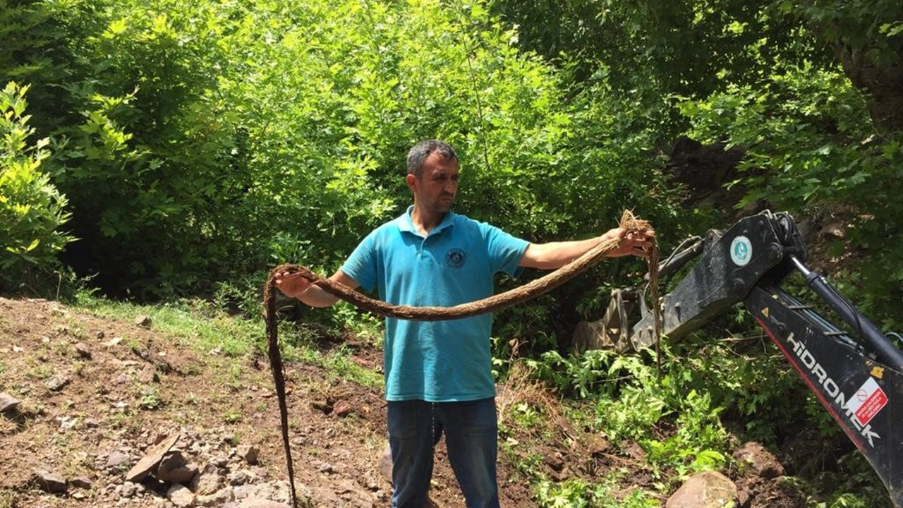Manisa'da içme suyu hattından çıkartıldı...