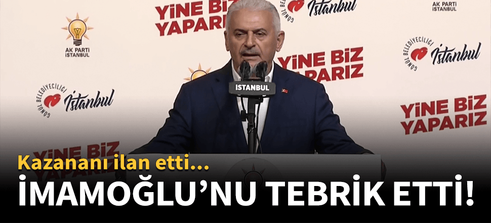 Binali Yıldırım İmamoğlu'nu tebrik edip başarılar diledi!