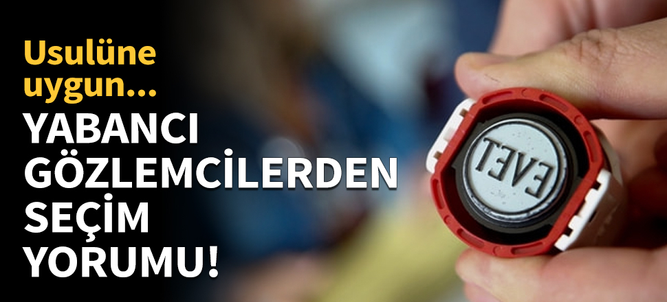 Yabancı gözlemcilerden seçim yorumu...
