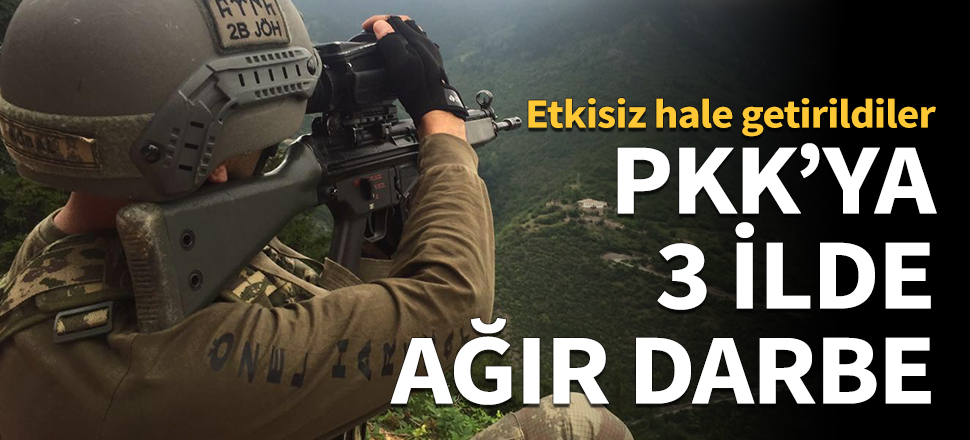 3 ilde PKK'ya ağır darbe!