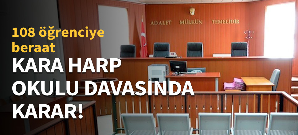 Kara Harp Okulu davasında karar!