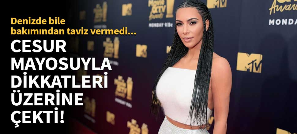 Cesur mayosuyla dikkatleri üzerine çekti!