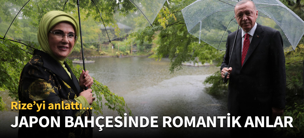 Erdoğan çiftinden Japonya'da romantik anlar!