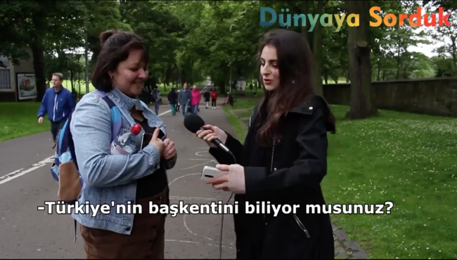 İngilizlere Türkiye'nin başkentini sormak