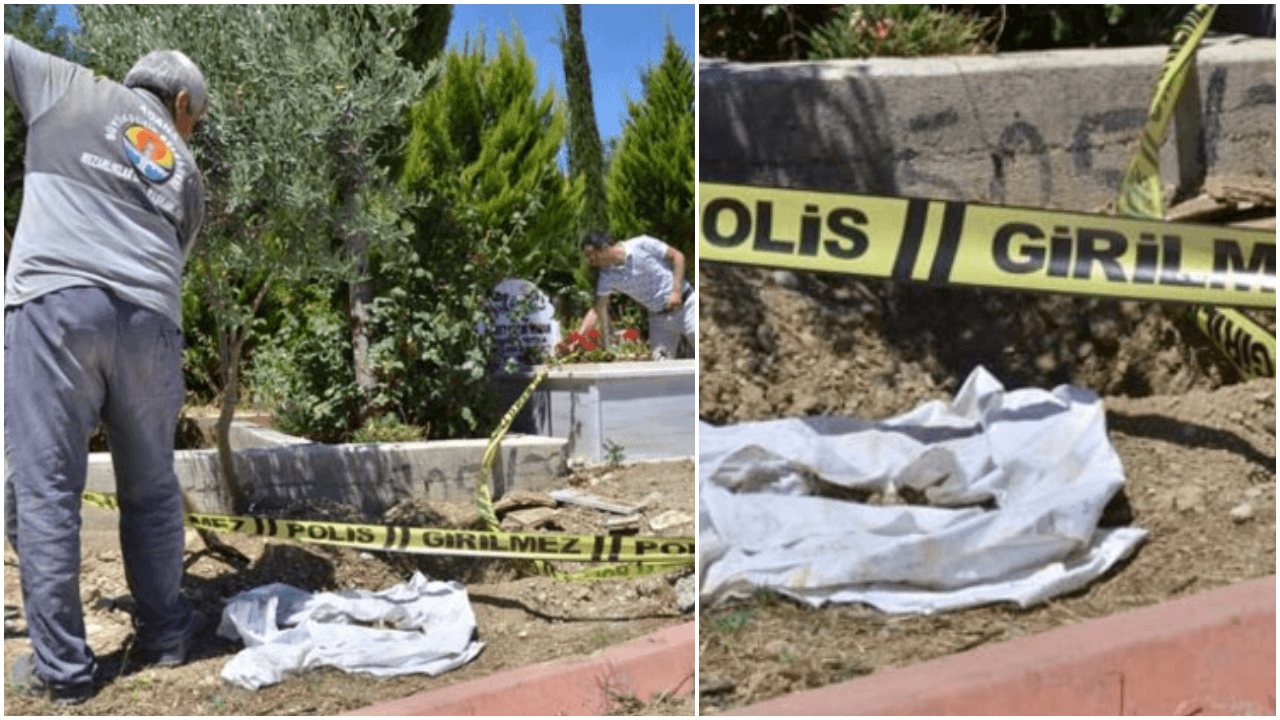 Adana'da polisi alarma geçiren mezar!