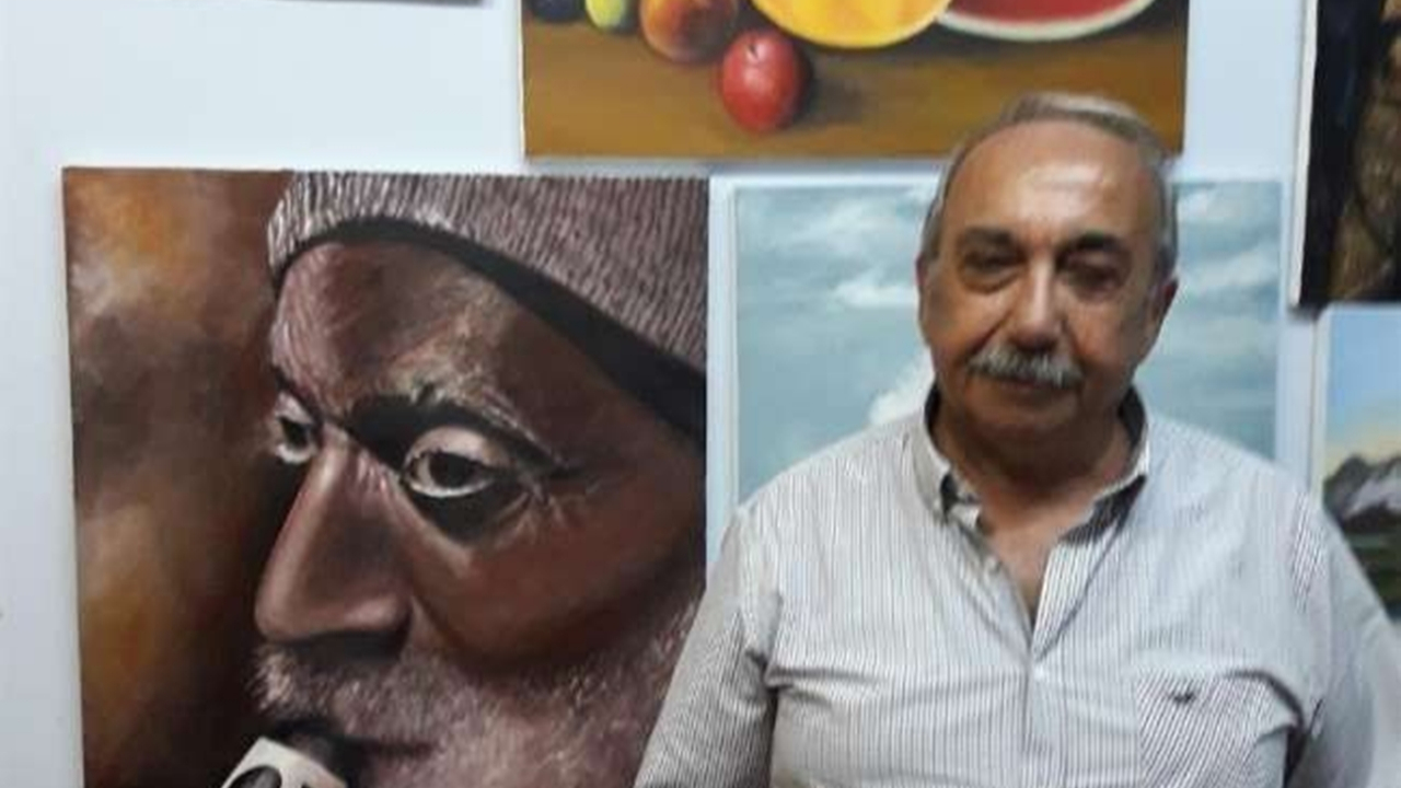 Adana'da Ressam Mehmet Kartal, “Sanatçılar desteklenmelidir”