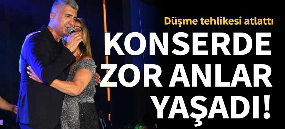 Özcan Deniz konserinde zor anlar yaşadı!