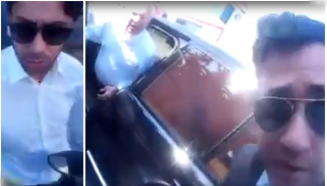Aziz Yıldırım arabasını motosikletli gencin üzerine sürdü!