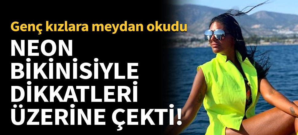 İlginç bikinisiyle dikkatleri üzerine çekti!